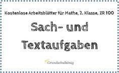 Sachaufgaben Textaufgaben Fur Die 2 Klasse Arbeitsblatter Fur Die Grundschule Mathe 2 Klasse Textaufgaben Mathe Mathe