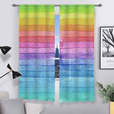 Teal colour can work as bright color which gives an impeccable look to the entire house. Buy Qh Rainbow Colour Window Sheer Curtains For Living Room Bedroom Kids Room 55 W X 78 L Set Of 2 Panels Online At Low Prices In India Amazon In