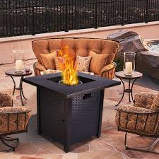 Practical multifunctional fire pit table: Outdoor Portable Propane Gas Fire Pit 40 000 Btu Fire Pit Table With Lid And Lava Rock For Patio Backyard Tailgating And Garden 28 Square Propane Bonfire Fire Pit Can Be Used As