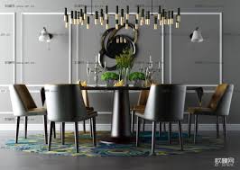 3d Model Dining Tables And Chairs 9 Free Download Dining Table Table And Chairs Table