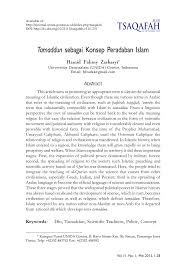 Pdf Tamaddun Sebagai Konsep Peradaban Islam
