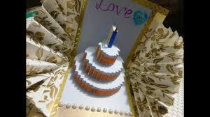 Draw a birthday cake on construction paper and cut it out. Happy Birthday Cake Pop Up Card Tutorial Youtube