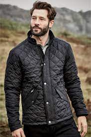 Mens Next Black Shower Resistant Diamond Quilted Jacket Black In 2021 Quilted Jacket Jackets Mens Trendy Outfits