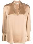 Vince long-sleeve silk blouse Farfetch