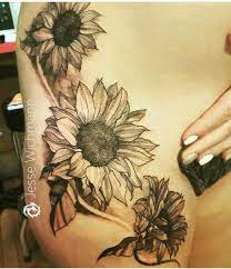 Whip Shade Black N Grey Sunflower Tattoo Sunflower Tattoo Sunflower Tattoos Sunflower Tattoo Thigh