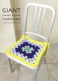 giant granny square chair pad crocheted with t shirt yarn granny square crochet rug crochet rug patterns