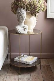 Antiqued Mirror Side Table Rockett St George Mirrored Side Tables Brass Side Tables Living Room Mirrored Table Decor