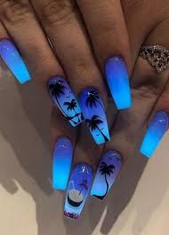 So beuaitufl nail design #nail #nails 21 fashionable nail art design ideas. 21 Cool Nail Acrylic Designs Ideas To Wear This Summer Fashion Styles Fashionplace Info Nail Acrylic Summer Glow Nails Blue Ombre Nails Nail Art Ombre