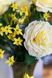 Close Up Arreglo Floral Amarillo Flowers Rose Plants