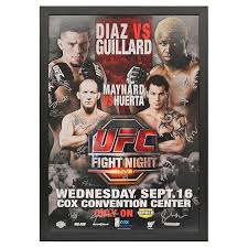 Nik lentz brian kelleher vs. Ufc Fight Night 19 Diaz Vs Guillard Framed And Autographed Event P Ufc Store