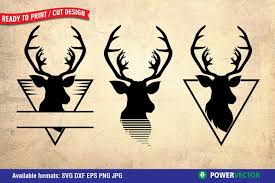 Download Deer Head Svg Split Monogram Files For Crafters 544730 Cut Files Design Bundles