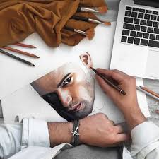 I Draw Realistic Portraits With Coloured Pencils