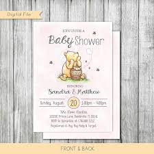 Winnie The Pooh Baby Shower Invitation Baby Shower Etsy In 2021 Baby Shower Baby Shower Book Disney Baby Shower