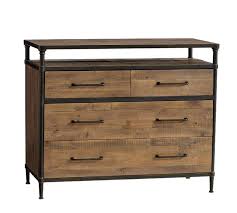 Natural markings and color variations are visible through the neutral stain, and wide iron pulls on the six drawers complete the look.… Juno Reclaimed Wood Dresser Reclaimed Pine Decorist