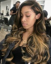Pin By Mel On Hair Hair Highlights Black Hair With Highlights Honey Blonde Hair