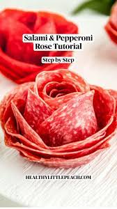 Salami Pepperoni Rose Tutorial Pinterest