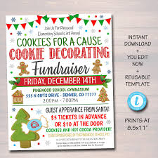 Christmas Cookie Decorating Fundraiser Flyer Printable Etsy In 2020 Fundraiser Flyer Pta Fundraising Fundraiser Ideas School Fundraisers