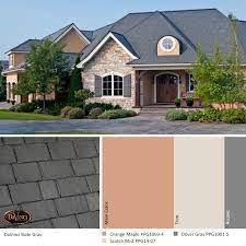 Want to totally transform the way your house looks and feels without spending thousands on professional painters? Exterior Color Scheme Slate Gray Davinci Slate Roof