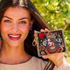 🌺Back in Stock🌺 Mary Frances The Queen Card Holder coin purse Handmade