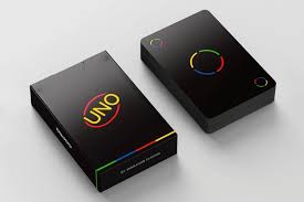 Uno cards have four color suits, which are red, yellow, blue and green. Mattel Introduces New Minimalist Uno Deck