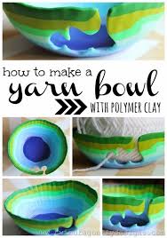 How To Make A Yarn Bowl With Polymer Clay Dragonfly Designs Yarn Diy Yarn Bowl Diy Bowl