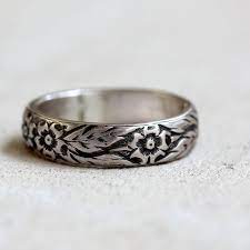 Check spelling or type a new query. Floral Pattern Sterling Silver Woman S Wedding Band Silver Etsy Small Silver Ring Silver Flower Ring Pattern Ring