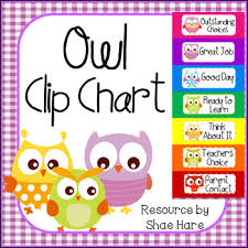 Owl Behavior Clip Chart Labels Positive Behavior Management