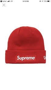 Supreme Box Logo New Era Beanie Red Fashion Clothing Shoes Accessories Mensaccessories Hats Ebay Link New Era Beanie Box Logo Supreme Box Logo