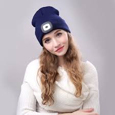 Men Women Beanie Knit Hat With Led Lights Outdoor Camping Light Knitted Hats Women S Beanie Light Knit
