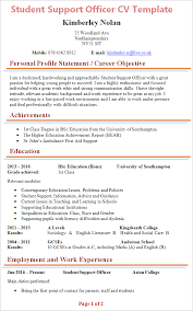 Free cv templates specially designed for students. Cv Template University Student Cv Sample For International Students
