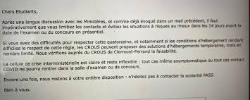 On Passe Notre Temps A Bosser Et Si On Attrape Le Covid Adieu Notre Annee Quand Le Ministere Prive Les Paces Et Pass D Examens Et Les Force A Redoubler