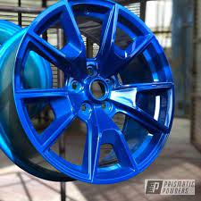 prismatic powders powder coated blue 19 inch ford mustang wheels mustang wheels truck rims rims for cars