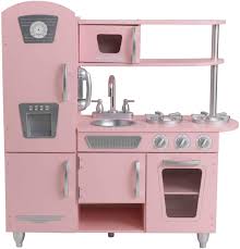 Im going to attempt to walk you through some of the steps i took to make a play kitchen set out of a pair of nightstands. Buy Kidkraft Vintage Wooden Play Kitchen With Pretend Ice Maker And Play Phone Pink Gift For Ages 3 Online In Hungary B0038ans8u