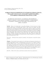 Jangan lupa juga like and share fanpage facebook & instagram masjid alumni ipb kota bogor & subscribe channel youtube. Pdf Kajian Tinjauan Hubungan Etnik Dalam Kalangan Pelajar Tahun Satu Di Kampus Johor Bahru Universiti Teknologi Malaysia Utm