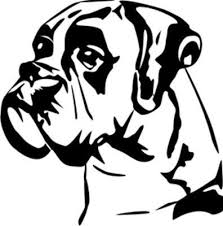 Black And White Boxer Dog Clip Art Pin By El Coco On Tattoo Designs Dog Clip Art Dog Drawing Dog Silhouette