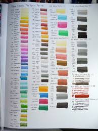 Faber Castell Pitt Artist Pen Color Chart Handmade With