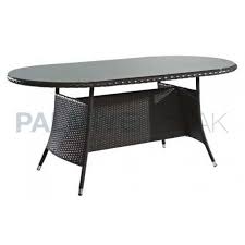Koyu Kahve Oval Rattan Masa Mobilya Fikirleri Mobilya Masa