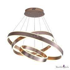 Brown Ring Pendant Lighting Modern 1 2 3 Light Led Metal Ceiling Chandelier For Foyer Metal Ceiling Modern Pendant Light Pendant Lighting