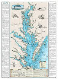 Laminated Shipwrecks Of The Chesapeake Bay Chart Nautical