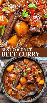 Coconut Beef Curry In 2020 Easy Beef Curry Recipe Slow Cooker Beef Curry Beef Recipes