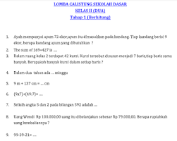 Check spelling or type a new query. Contoh Soal Calistung Kls 2 Sd Tahun Pelajaran 2018 2019 Tips And Trik 3