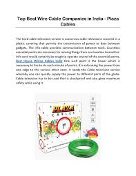 Cable car museum 1201 mason street san francisco, ca 94108: Top Best Wire Cable Companies In India Plaza Cables By Plaza Cables Issuu