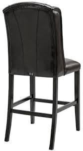 Casa Padrino Luxury Chesterfield Genuine Leather Bar Chair Black 75 X 65 X H 106 Cm Solid Wood Bar Stool With Buffalo Leather Chesterfield Bar Furniture 24 low back metal counter stool height bar stools with wooden seat set of 4 barstools, matte black.
