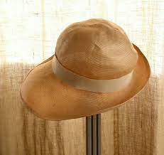 French Vintage 1930s Women Straw Hat Natural Colour 1930s Women French Vintage Vintage 1930s