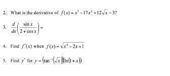 Maybe you would like to learn more about one of these? What Is The Derivative Of F X X3 17x2 12 Square Chegg Com