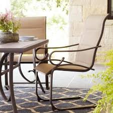 Hampton Bay Crestridge 7 Piece Steel Padded Sling Outdoor Patio Dining Set In Putty Taupe Fcs60610r St The Home Depot In 2020 Patio Dining Set Patio Dining Chairs Patio Dining