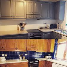 Some kitchen paint color ideas aren't meant to stand out. Before And After Grey Kitchen Tile Paint Diy Kitchen Tiles Trendy Kitchen Tile Kitchen Tile Diy