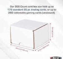 Amazon.com: BCW 200 Count Trading Card Storage Box | Cardboard Organizer  for Sports and Gaming Cards | Durable 200 lb. Test Strength | Assembly ...