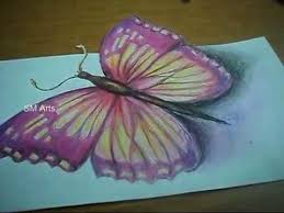 The type of butterfly this resembles is that of a monarch butterfly. How To 3d Drawing A Realistic Butterfly L With Color Pencils