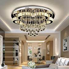 Crystal Chandelier Led Lamp Light Round Luxury Flower Shape Decorative Lighting For Living Room Bedroom Yesterda Living Room Lighting Light Decorations Lights
